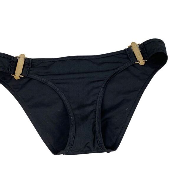 Victoria's Secret Black Bikini Bottom with metal accents size Small - Picture 6 of 6